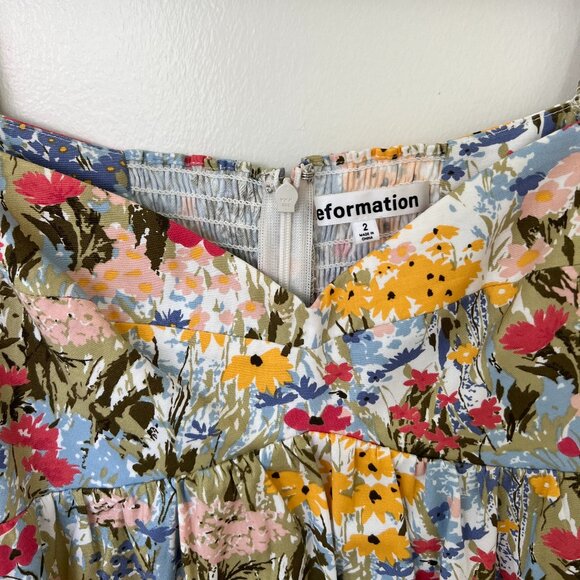 Reformation Kenzi Mini Dress size 2 - Picture 2 of 4